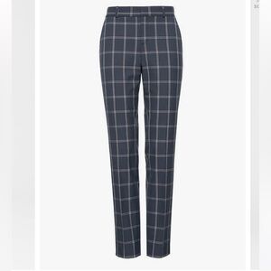 Banana Republic Ryan Navy Blue Checkered Pants Size 4